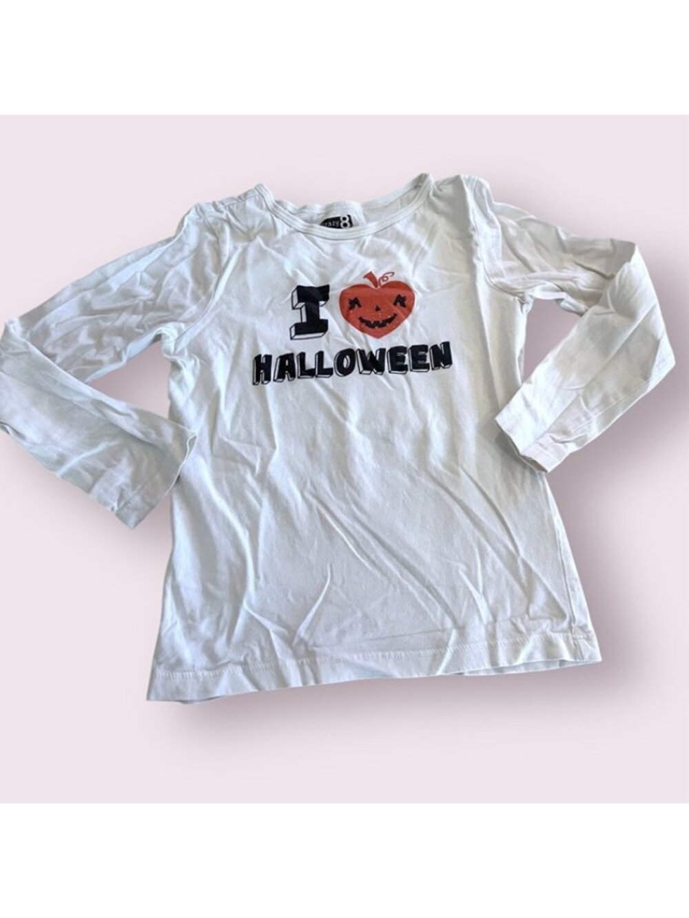 Crazy 8 Girls I Love Halloween Long Sleeve Shirt Size S